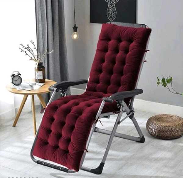  Mom's Moon  Soft Velvet Chair Pad/Chair Cushion for Rocking Chair /Office/ Home in Outdoor and Indoor /Resting on Floor Set of 1 ( 18 x 50 Inch Maroon) - Maroon